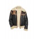 Men B3 Bomber Cargo Style RAF Flying B3 Aviator Black Shearling Jacket