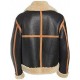 Men B3 Bomber Cargo Style RAF Flying B3 Aviator Black Shearling Jacket