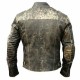 Men's Antique Black Cafe Racer Vintage Distressed Retro Biker Leather Jacket