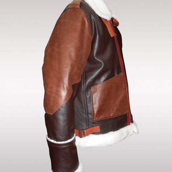 Men's Aviator B3 Double Combination Cow Leather Jacket