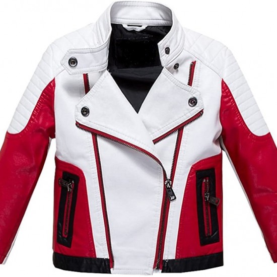 Men's Casual Red And White Bruce Lee Popular Vintage Classic Jacket