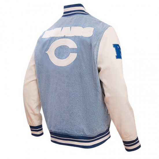 Men's Chicago Bears Pro Standard Denim Varsity Jacket