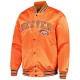 Men's Denver Broncos Tommy Hilfiger Orange Elliot Satin Varsity Jacket