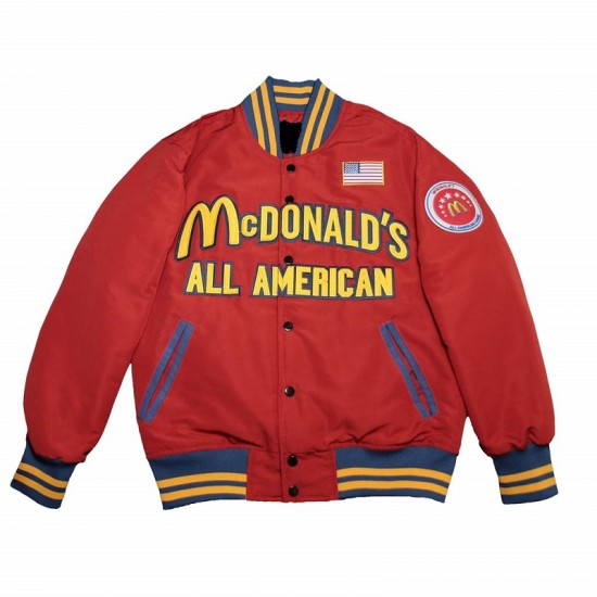 Men's McDONALD'S All American 33 Bryant Red Baseball Satin Jacket