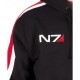 Men's N7 Jacket Mass 3 Commander Shepard Costume Cosplay Black Biker Hoodie