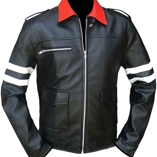 Men's Prototype Alex Mercer Dragon Black Costume Bomber Leather Jacket