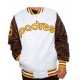 Men's San Diego Padres White/Brown Satin Jacket