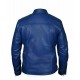 Men's Steve McQueen Le Mans Gulf Racing Blue Leather Jacket