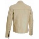 Men's Steve McQueen Le Mans Gulf Racing Cream Leather Jacket