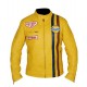 Men's Steve McQueen Le Mans Gulf Racing Yellow Leather Jacket