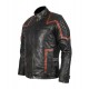 Mens 101 Vintage Distressed Biker Real Leather Jacket