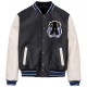 Mens Avirex Black Biker Varsity Jacket