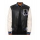 Mens Avirex Black Biker Varsity Jacket