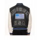 Mens Avirex Black Biker Varsity Jacket