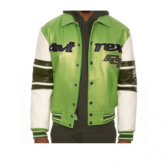 Mens Avirex Stars and Stripes Green Jacket