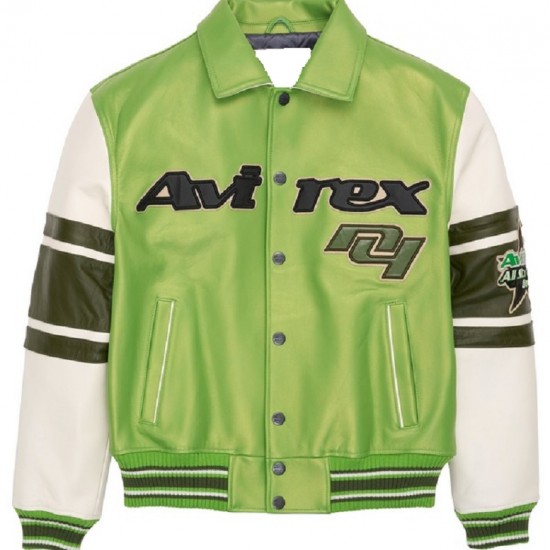 Mens Avirex Stars and Stripes Green Jacket