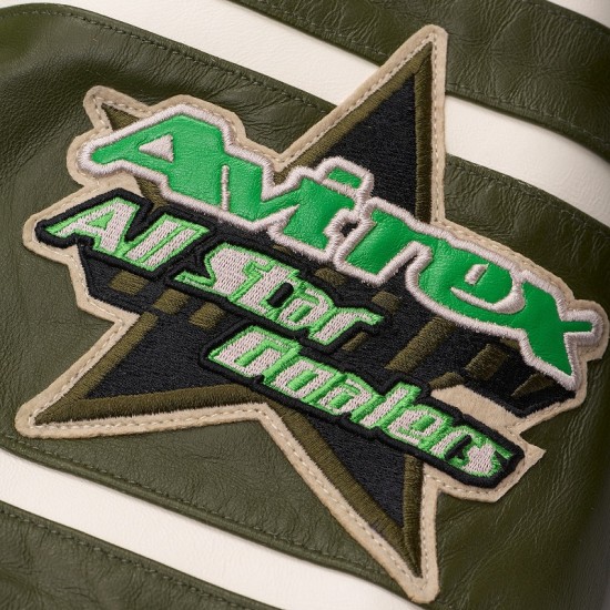 Mens Avirex Stars and Stripes Green Jacket