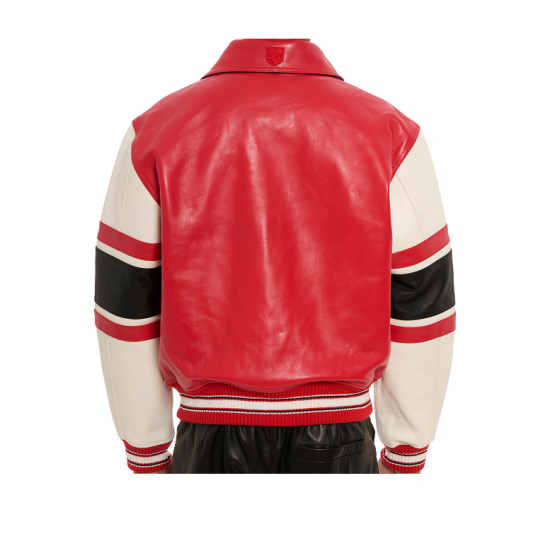 Mens Avirex The Legend Red Leather Jacket