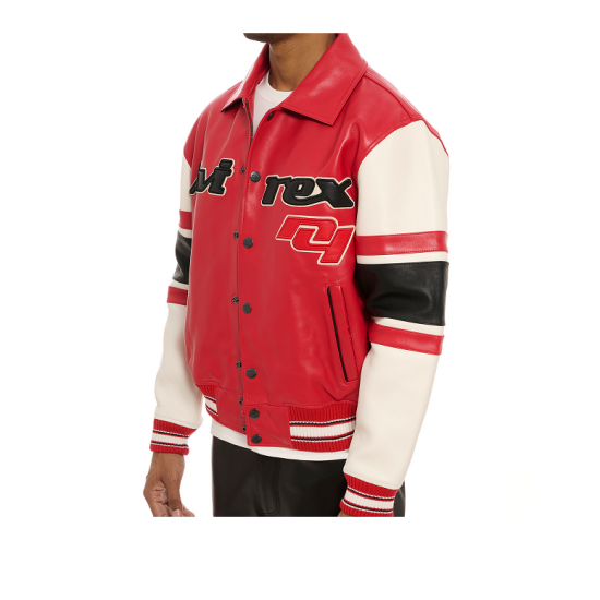 Mens Avirex The Legend Red Leather Jacket