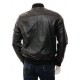 Mens Black And Dark Brown Classic Elegant Real Leather Bomber Jacket