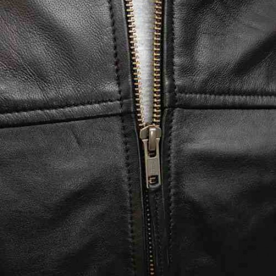 Mens Black And Dark Brown Classic Elegant Real Leather Bomber Jacket