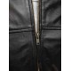 Mens Black And Dark Brown Classic Elegant Real Leather Bomber Jacket