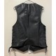 Mens Black Cowhide Skeleton Leather Vest