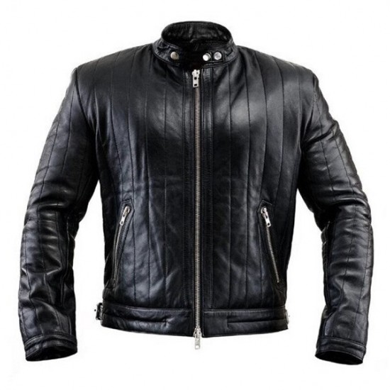 Mens Black Lining Lambskin Leather Jacket