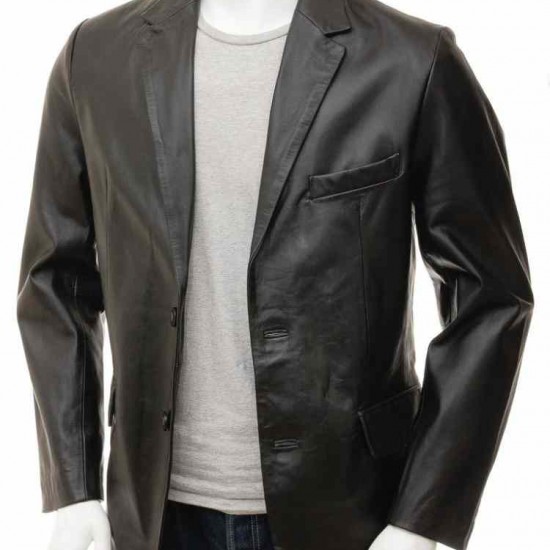 Men’s Ultimate Crossover Real Leather Blazer Jacket