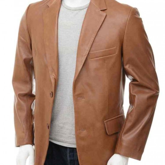 Men’s Ultimate Crossover Real Leather Blazer Jacket