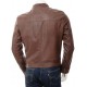 Mens Cafe Racer Real Leather Biker Jacket