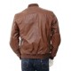 Mens Classic Quilted Panel Real Leather Bomber Jacket