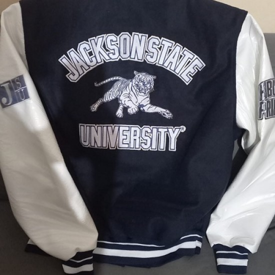 Mens Jackson State University Classic Rib Wool Varsity Jacket