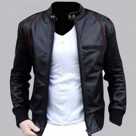 Mens Leather Motorcycle Jacket