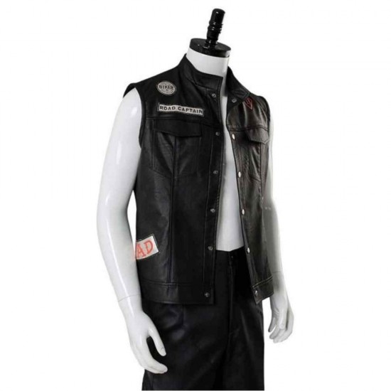 Mens New Deacon St. John Days Gone Leather Vest