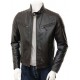 Mens Quilt Elegant Classic Real Leather Biker Jacket