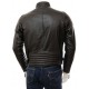 Mens Quilt Elegant Classic Real Leather Biker Jacket