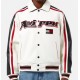 Mens Tommy X Avirex White Leather Jacket