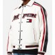 Mens Tommy X Avirex White Leather Jacket