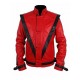 Michael Jackson Thriller Red Costume Leather Jacket