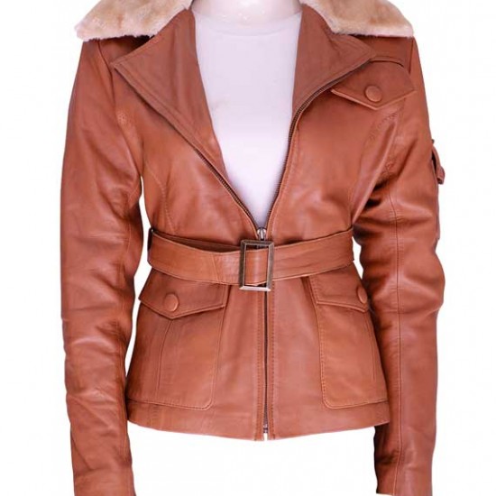 Movie Night At The Museum 2 Amy Adams Leather Jacket             