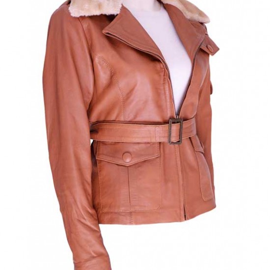 Movie Night At The Museum 2 Amy Adams Leather Jacket             