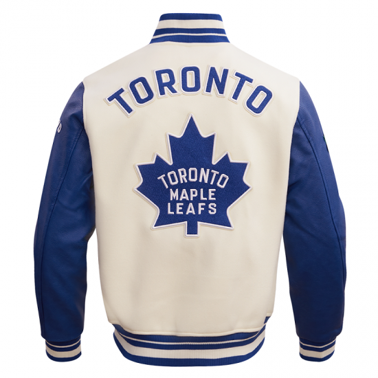 NHL Toronto Maple Leafs Retro Off-White Classic Varsity Jacket