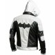 Mens Arkham Knight White With Black Bat Style Vest and Jacket