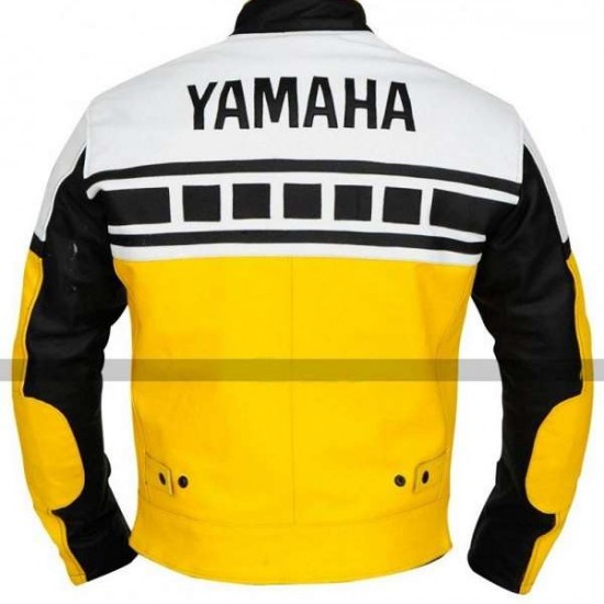 New Men's Yamaha Motorcycle Leather Jacket