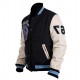 New Mens Eddie Murphy Detroit Lions Beverly Hills Cop Axel Foley Letterman Varsity Leather Jacket