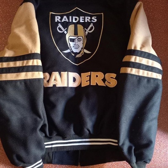 New Mens Oakland Raiders Varsity Jacket