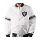 New Mens Raider White Satin Jacket