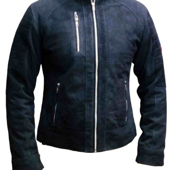 New Mens Stylish Suede Leather Cafe Racer Jacket