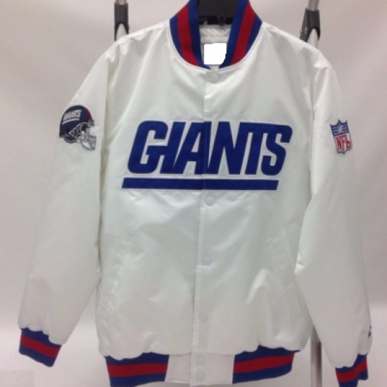 New York Giants White Bomber Jacket